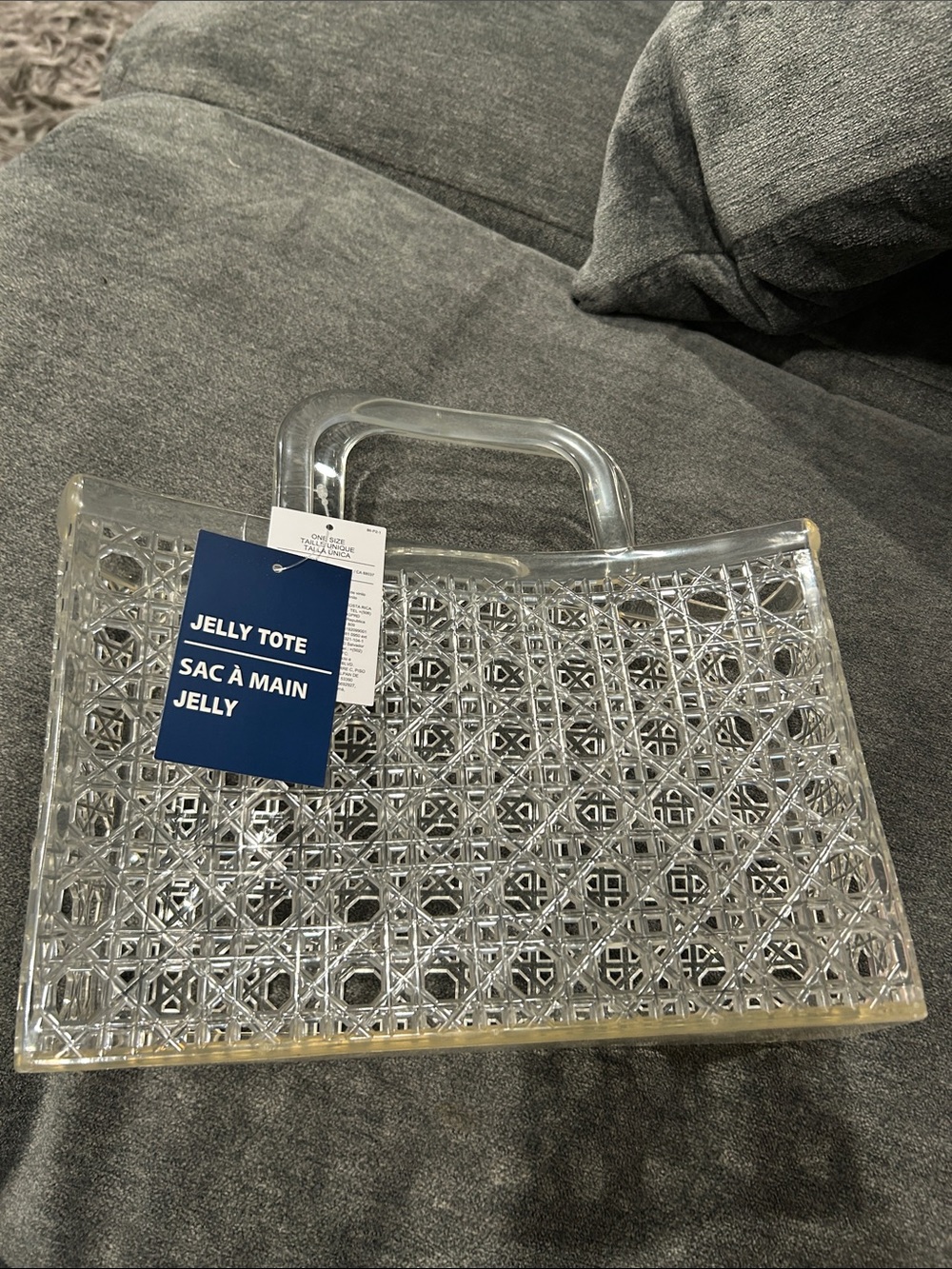 Clear Jelly Tote Bag - Transparent Handbag